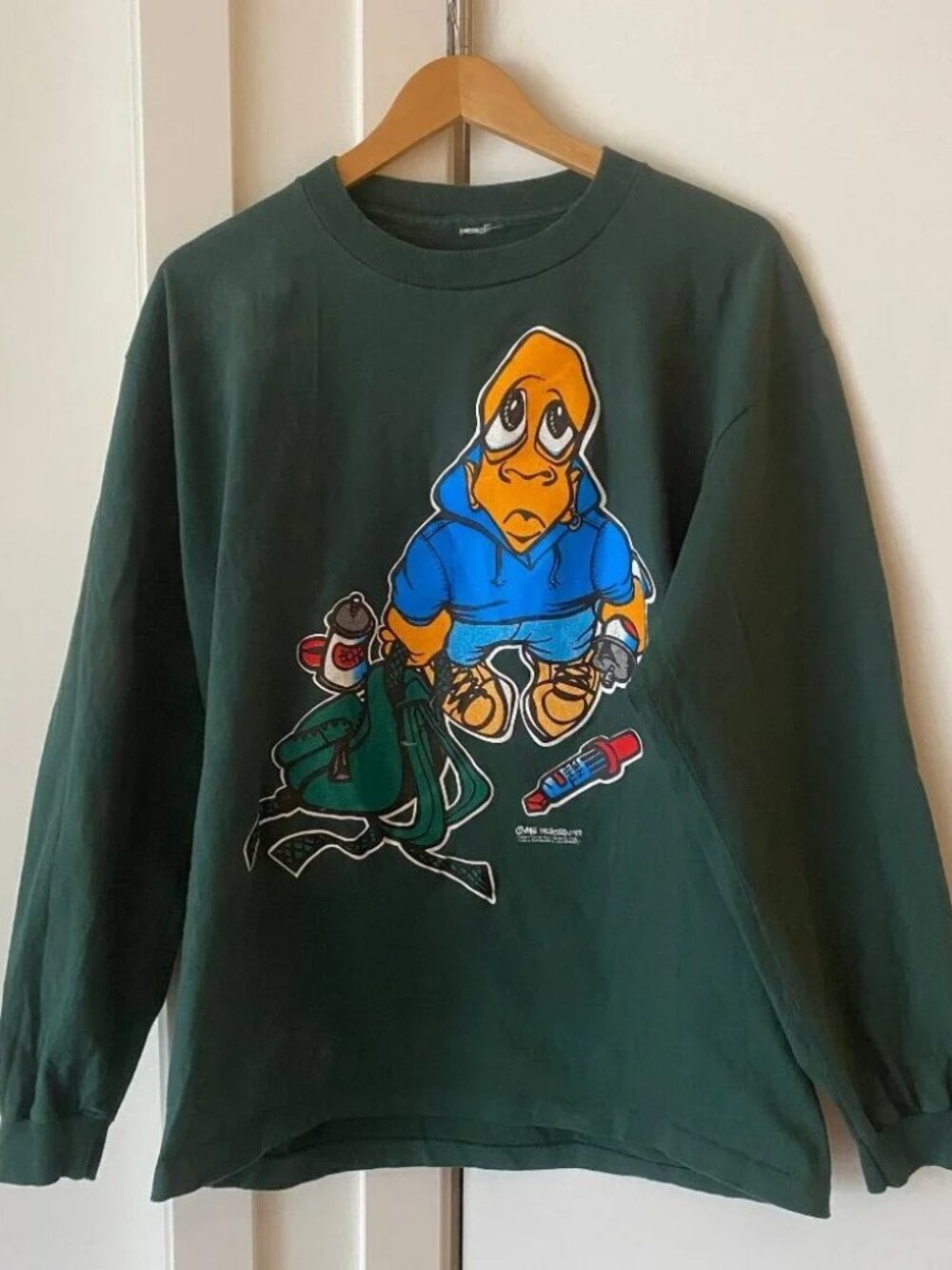 VINTAGE 1993 ECHO UNLIMITED ECKO GRAFFITI HIP HOP LONG SLEEVE